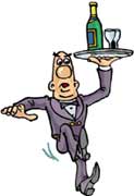 waiter presenting a bottle